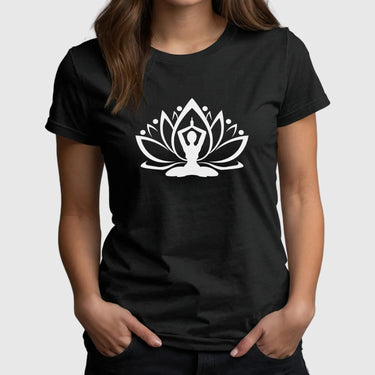 Zen Namaste T-Shirt - Lotus Motif - Yoga & Meditation Apparel - DENMARY
